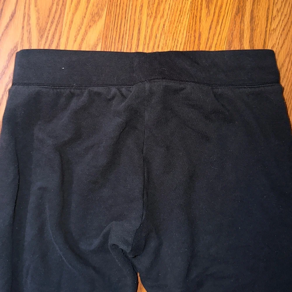 PINK Victoria’s Secret Medium Black Joggers Sequin Logo Sweatpants Athleisure - Picture 8 of 10